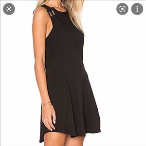 Free People black metal shoulder detail dress